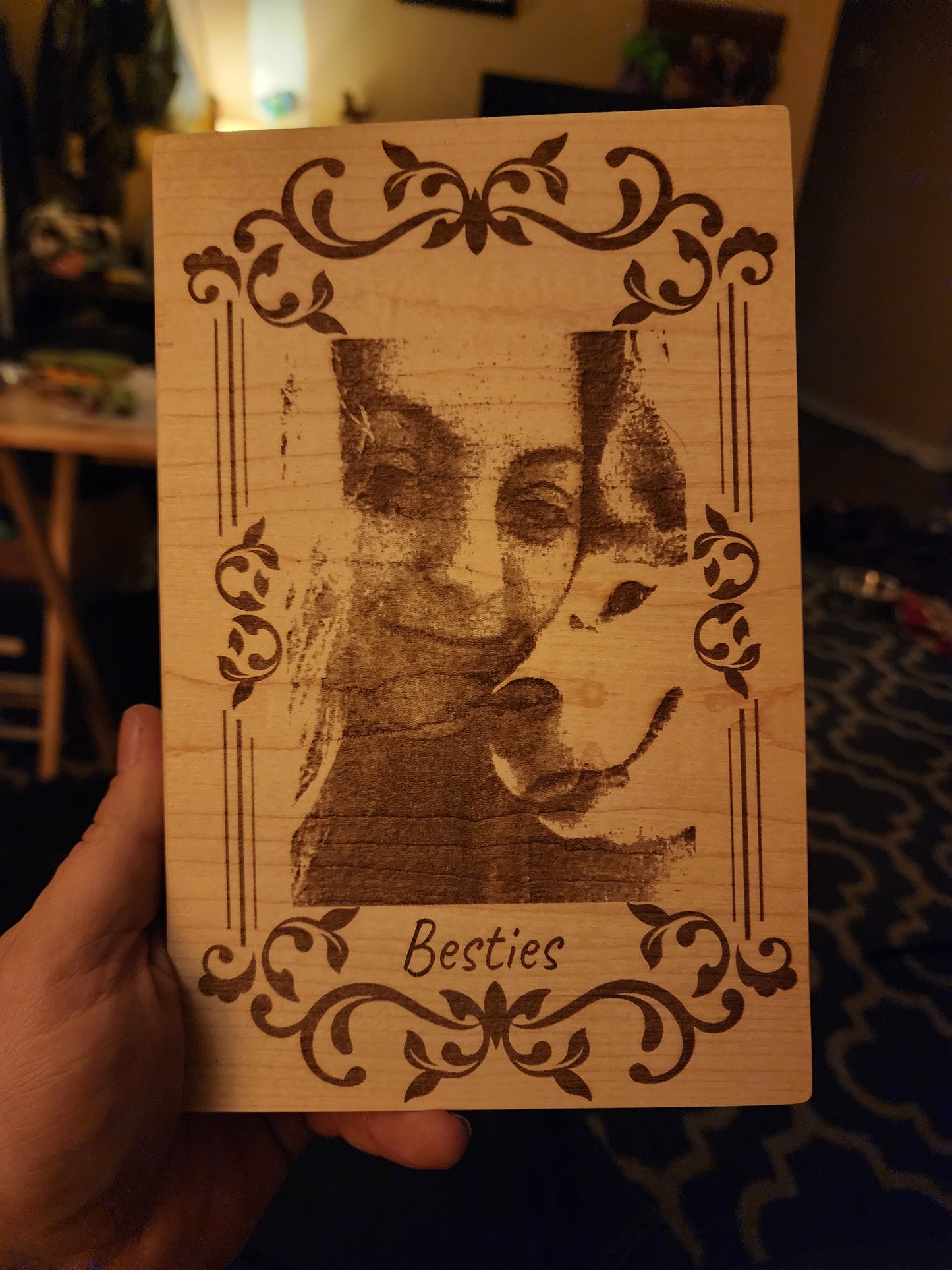 Laser engraved portraits / pictures