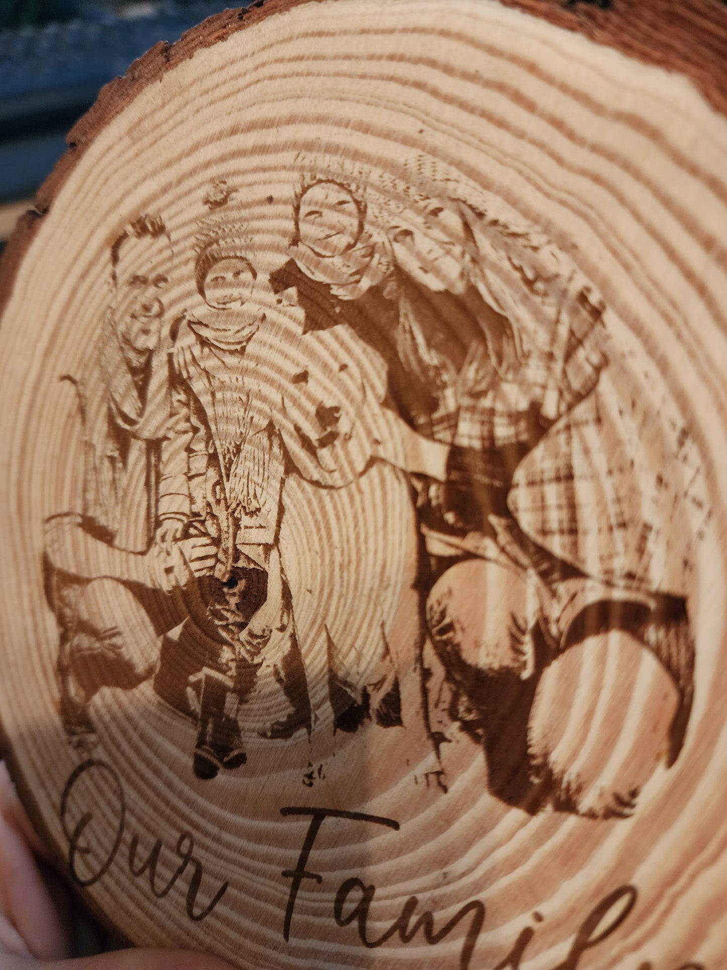Laser engraved portraits / pictures