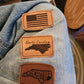 Leather heat press patches