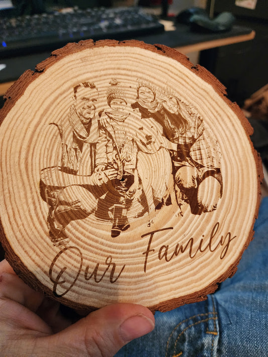 Laser engraved portraits / pictures