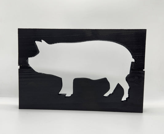 Pig cutout sign